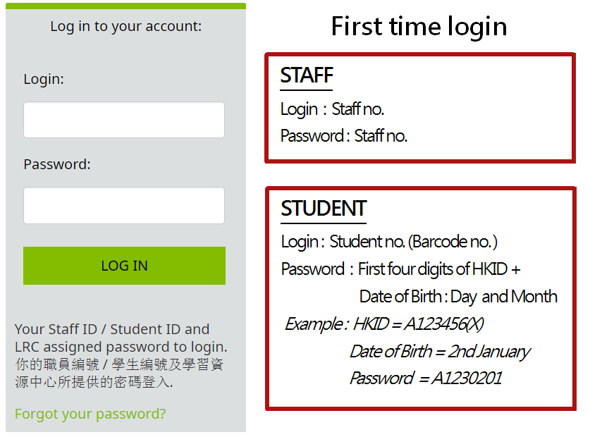 Input login ID and password